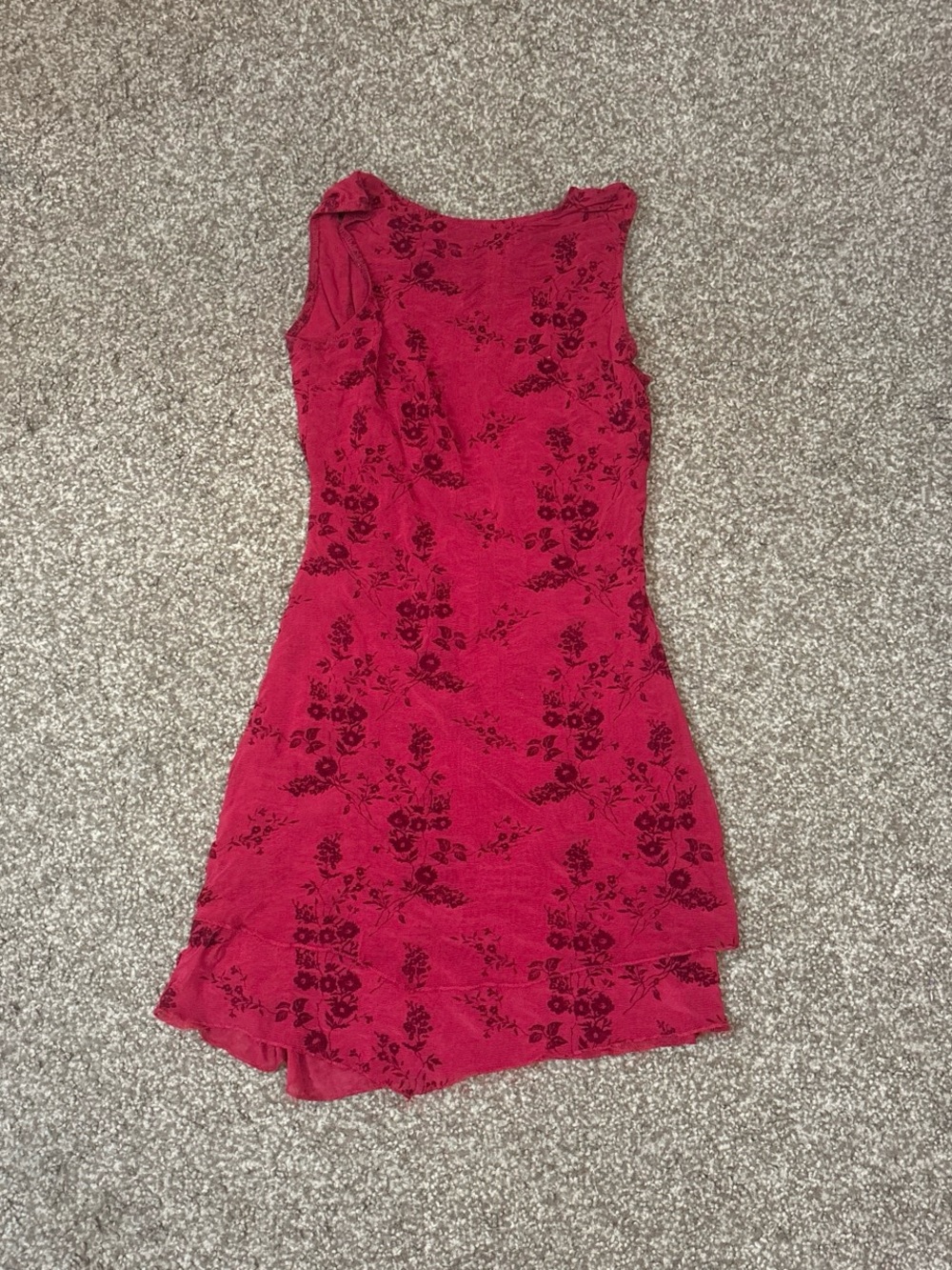 Women's Floral Sleeveless Red Dress